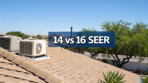 Read more about the article 14 SEER vs 16 SEER AC A Phoenix Homeowner’s Guide