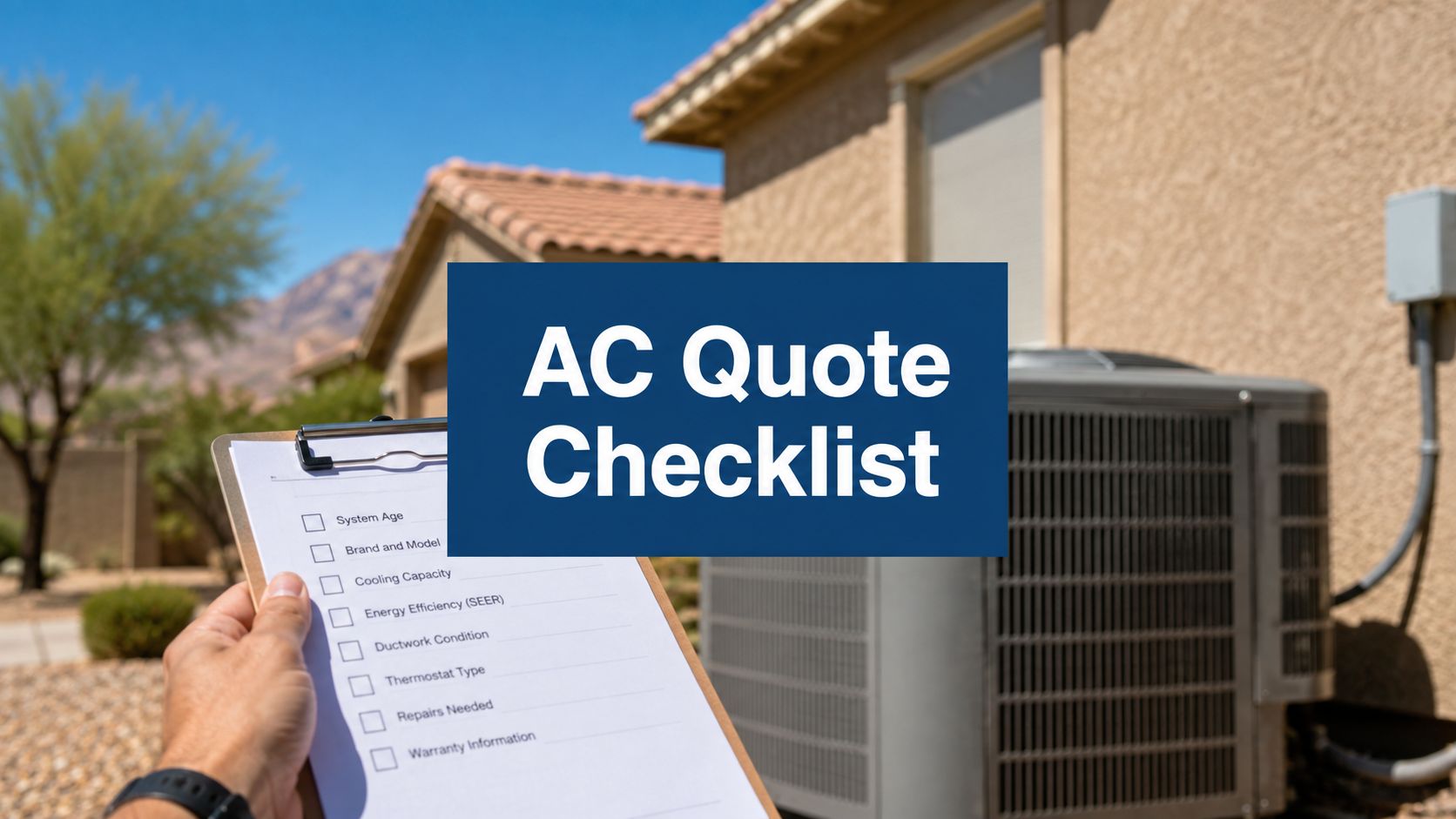 You are currently viewing AC Replacement Quote Checklist for Arizona Homeowners